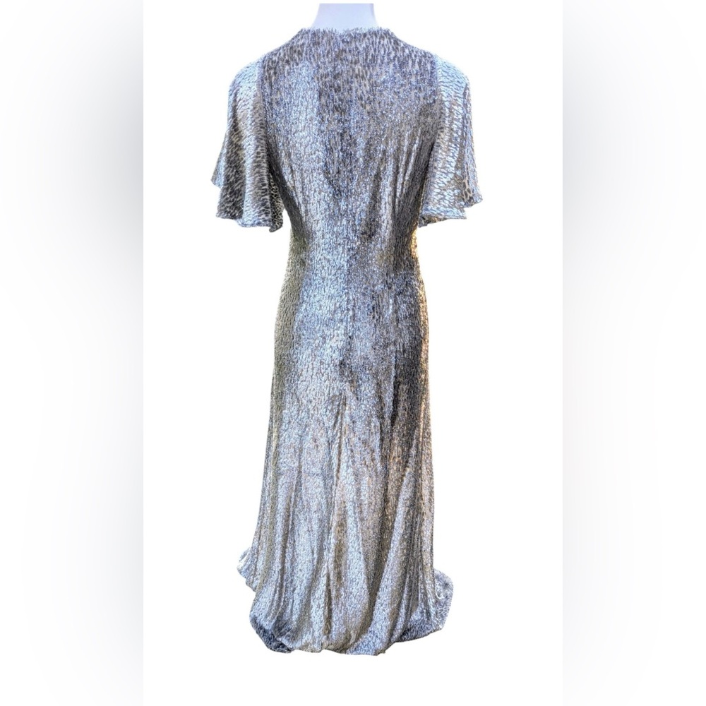 The Vampire’s Wife Midnight Tremors Silver Evening Gown Size 2 4 - Picture 5 of 7